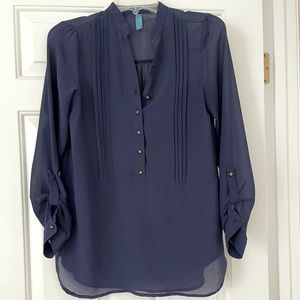 Navy Blue Blouse